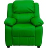 image:imageFlash Furniture Charlie Vinyl Kids Recliner with FlipUp Storage Arms and Safety Recline Contemporary Reclining Chair for Kids Supports up to 90 lbs Hot PinkGreen Vinyl