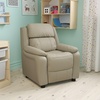 image:imageFlash Furniture Charlie Vinyl Kids Recliner with FlipUp Storage Arms and Safety Recline Contemporary Reclining Chair for Kids Supports up to 90 lbs Hot PinkBeige Vinyl