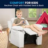 image:imageFlash Furniture Charlie Vinyl Kids Recliner with FlipUp Storage Arms and Safety Recline Contemporary Reclining Chair for Kids Supports up to 90 lbs Hot PinkWhite Vinyl