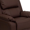 image:imageFlash Furniture Charlie Vinyl Kids Recliner with FlipUp Storage Arms and Safety Recline Contemporary Reclining Chair for Kids Supports up to 90 lbs Hot PinkBrown Leathersoft