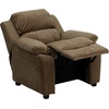 image:imageFlash Furniture Charlie Vinyl Kids Recliner with FlipUp Storage Arms and Safety Recline Contemporary Reclining Chair for Kids Supports up to 90 lbs Hot PinkBrown Microfiber