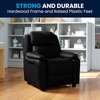 image:imageFlash Furniture Charlie Vinyl Kids Recliner with FlipUp Storage Arms and Safety Recline Contemporary Reclining Chair for Kids Supports up to 90 lbs Hot PinkBlack Leathersoft