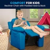 image:imageFlash Furniture Charlie Vinyl Kids Recliner with FlipUp Storage Arms and Safety Recline Contemporary Reclining Chair for Kids Supports up to 90 lbs Hot PinkTurquoise Vinyl