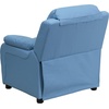 image:imageFlash Furniture Charlie Vinyl Kids Recliner with FlipUp Storage Arms and Safety Recline Contemporary Reclining Chair for Kids Supports up to 90 lbs Hot PinkLight Blue Vinyl