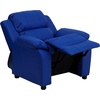 image:imageFlash Furniture Charlie Vinyl Kids Recliner with FlipUp Storage Arms and Safety Recline Contemporary Reclining Chair for Kids Supports up to 90 lbs Hot PinkBlue Vinyl