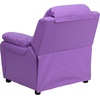 image:imageFlash Furniture Charlie Vinyl Kids Recliner with FlipUp Storage Arms and Safety Recline Contemporary Reclining Chair for Kids Supports up to 90 lbs Hot PinkLavender Vinyl