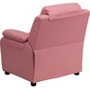image:imageFlash Furniture Charlie Vinyl Kids Recliner with FlipUp Storage Arms and Safety Recline Contemporary Reclining Chair for Kids Supports up to 90 lbs Hot PinkPink Vinyl