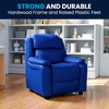 image:imageFlash Furniture Charlie Vinyl Kids Recliner with FlipUp Storage Arms and Safety Recline Contemporary Reclining Chair for Kids Supports up to 90 lbs Hot PinkBlue Vinyl