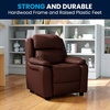 image:imageFlash Furniture Charlie Vinyl Kids Recliner with FlipUp Storage Arms and Safety Recline Contemporary Reclining Chair for Kids Supports up to 90 lbs Hot PinkBrown Leathersoft