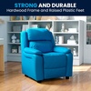 image:imageFlash Furniture Charlie Vinyl Kids Recliner with FlipUp Storage Arms and Safety Recline Contemporary Reclining Chair for Kids Supports up to 90 lbs Hot PinkTurquoise Vinyl