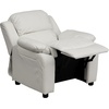 image:imageFlash Furniture Charlie Vinyl Kids Recliner with FlipUp Storage Arms and Safety Recline Contemporary Reclining Chair for Kids Supports up to 90 lbs Hot PinkWhite Vinyl
