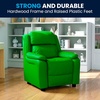 image:imageFlash Furniture Charlie Vinyl Kids Recliner with FlipUp Storage Arms and Safety Recline Contemporary Reclining Chair for Kids Supports up to 90 lbs Hot PinkGreen Vinyl
