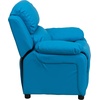 image:imageFlash Furniture Charlie Vinyl Kids Recliner with FlipUp Storage Arms and Safety Recline Contemporary Reclining Chair for Kids Supports up to 90 lbs Hot PinkTurquoise Vinyl