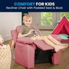 image:imageFlash Furniture Charlie Vinyl Kids Recliner with FlipUp Storage Arms and Safety Recline Contemporary Reclining Chair for Kids Supports up to 90 lbs Hot PinkPink Vinyl