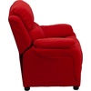image:imageFlash Furniture Charlie Vinyl Kids Recliner with FlipUp Storage Arms and Safety Recline Contemporary Reclining Chair for Kids Supports up to 90 lbs Hot PinkRed Microfiber