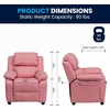 image:imageFlash Furniture Charlie Vinyl Kids Recliner with FlipUp Storage Arms and Safety Recline Contemporary Reclining Chair for Kids Supports up to 90 lbs Hot PinkPink Vinyl