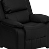 image:imageFlash Furniture Charlie Vinyl Kids Recliner with FlipUp Storage Arms and Safety Recline Contemporary Reclining Chair for Kids Supports up to 90 lbs Hot PinkBlack Leathersoft