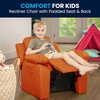 image:imageFlash Furniture Charlie Vinyl Kids Recliner with FlipUp Storage Arms and Safety Recline Contemporary Reclining Chair for Kids Supports up to 90 lbs Hot PinkOrange Vinyl