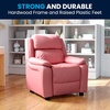 image:imageFlash Furniture Charlie Vinyl Kids Recliner with FlipUp Storage Arms and Safety Recline Contemporary Reclining Chair for Kids Supports up to 90 lbs Hot PinkPink Vinyl
