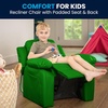 image:imageFlash Furniture Charlie Vinyl Kids Recliner with FlipUp Storage Arms and Safety Recline Contemporary Reclining Chair for Kids Supports up to 90 lbs Hot PinkGreen Vinyl