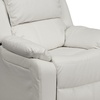 image:imageFlash Furniture Charlie Vinyl Kids Recliner with FlipUp Storage Arms and Safety Recline Contemporary Reclining Chair for Kids Supports up to 90 lbs Hot PinkWhite Vinyl