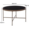 image:imageFlash Furniture Chelsea Collection Black Glass Coffee Table with Matte Gold Frame