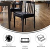 image:imageFlash Furniture Chester Solid Wood Dining Chair Commercial Grade Restaurant Chair with Curved Spindle Backrest and Vinyl Padded Seat Set of 2 Antique WhiteBeigeBlack Vinyl SeatBlack Wood Frame