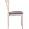 image:imageFlash Furniture Chester Solid Wood Dining Chair Commercial Grade Restaurant Chair with Curved Spindle Backrest and Vinyl Padded Seat Set of 2 Antique WhiteBeigeBrown Vinyl SeatAntique White Wood Frame