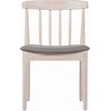 image:imageFlash Furniture Chester Solid Wood Dining Chair Commercial Grade Restaurant Chair with Curved Spindle Backrest and Vinyl Padded Seat Set of 2 Antique WhiteBeigeBrown Vinyl SeatAntique White Wood Frame