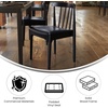 image:imageFlash Furniture Chester Solid Wood Dining Chair Commercial Grade Restaurant Chair with Curved Spindle Backrest and Vinyl Padded Seat Set of 2 Antique WhiteBeigeBlack Vinyl SeatBlack Wood Frame