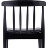 image:imageFlash Furniture Chester Solid Wood Dining Chair Commercial Grade Restaurant Chair with Curved Spindle Backrest and Vinyl Padded Seat Set of 2 Antique WhiteBeigeBlack Vinyl SeatBlack Wood Frame