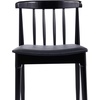 image:imageFlash Furniture Chester Solid Wood Dining Chair Commercial Grade Restaurant Chair with Curved Spindle Backrest and Vinyl Padded Seat Set of 2 Antique WhiteBeigeBlack Vinyl SeatBlack Wood Frame