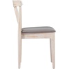 image:imageFlash Furniture Chester Solid Wood Dining Chair Commercial Grade Restaurant Chair with Curved Spindle Backrest and Vinyl Padded Seat Set of 2 Antique WhiteBeigeBrown Vinyl SeatAntique White Wood Frame