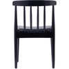 image:imageFlash Furniture Chester Solid Wood Dining Chair Commercial Grade Restaurant Chair with Curved Spindle Backrest and Vinyl Padded Seat Set of 2 Antique WhiteBeigeBlack Vinyl SeatBlack Wood Frame