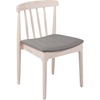 image:imageFlash Furniture Chester Solid Wood Dining Chair Commercial Grade Restaurant Chair with Curved Spindle Backrest and Vinyl Padded Seat Set of 2 Antique WhiteBeigeBrown Vinyl SeatAntique White Wood Frame