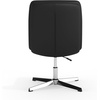 image:imageFlash Furniture Chloe Commercial MidBack Swivel Office Chair Padded LeatherSoft Adjustable Height Ergonomic MidRise Back Armless Stationary CognacBlackBlack LeathersoftChrome Frame