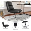 image:imageFlash Furniture Chloe Commercial MidBack Swivel Office Chair Padded LeatherSoft Adjustable Height Ergonomic MidRise Back Armless Stationary CognacBlackBlack LeathersoftChrome Frame