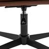 image:imageFlash Furniture Chloe Commercial MidBack Swivel Office Chair Padded LeatherSoft Adjustable Height Ergonomic MidRise Back Armless Stationary CognacBlackCognac LeathersoftBlack Frame