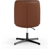 image:imageFlash Furniture Chloe Commercial MidBack Swivel Office Chair Padded LeatherSoft Adjustable Height Ergonomic MidRise Back Armless Stationary CognacBlackCognac LeathersoftBlack Frame