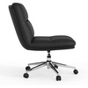 image:imageFlash Furniture Chloe Commercial MidBack Swivel Office Chair Padded LeatherSoft Adjustable Height Ergonomic MidRise Back Armless Wheels WhiteGoldBlack LeathersoftChrome Frame