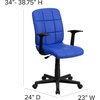 image:imageFlash Furniture Clayton MidBack Orange Quilted Vinyl Swivel Task Office Chair with ArmsBlue