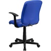 image:imageFlash Furniture Clayton MidBack Orange Quilted Vinyl Swivel Task Office Chair with ArmsBlue