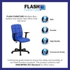 image:imageFlash Furniture Clayton MidBack Orange Quilted Vinyl Swivel Task Office Chair with ArmsBlue
