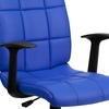 image:imageFlash Furniture Clayton MidBack Orange Quilted Vinyl Swivel Task Office Chair with ArmsBlue