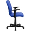 image:imageFlash Furniture Clayton MidBack Orange Quilted Vinyl Swivel Task Office Chair with ArmsBlue
