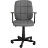 image:imageFlash Furniture Clayton MidBack Orange Quilted Vinyl Swivel Task Office Chair with ArmsGrey