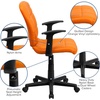 image:imageFlash Furniture Clayton MidBack Orange Quilted Vinyl Swivel Task Office Chair with ArmsOrange