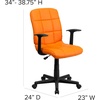 image:imageFlash Furniture Clayton MidBack Orange Quilted Vinyl Swivel Task Office Chair with ArmsOrange