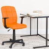 image:imageFlash Furniture Clayton MidBack Orange Quilted Vinyl Swivel Task Office Chair with ArmsOrange