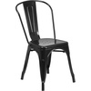 image:imageFlash Furniture Commercial Grade 30 Round Red Metal IndoorOutdoor Table Set with 2 Cafe ChairsBlack